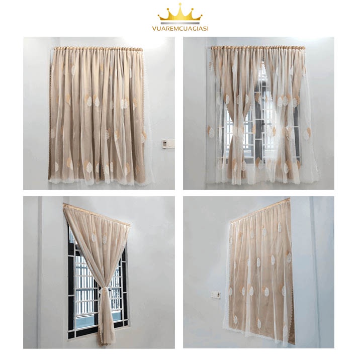 Rèm cửa dán tường cửa sổ Loại 1 cao cấp chống nắng, màn vải trang trí decor đẹp VIP04 Vuaremgiasi - Ảnh 7