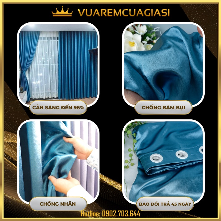 Rèm cửa chính vải cao cấp chống nắng phù hợp trang trí phòng ngủ và phòng khách VIP03 Vuaremgiasi - Ảnh 4