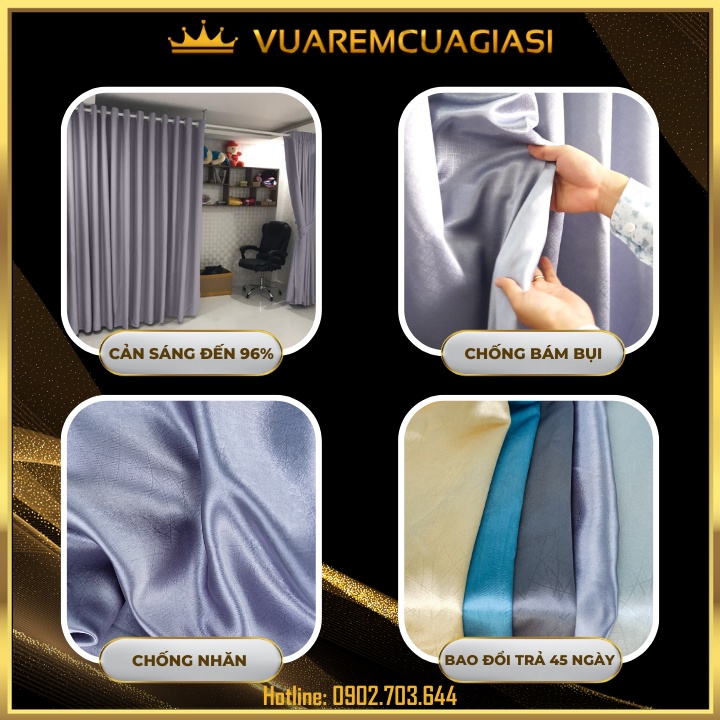 Rèm cửa chính vải cao cấp chống nắng phù hợp trang trí phòng ngủ và phòng khách VIP03 Vuaremgiasi - Ảnh 3