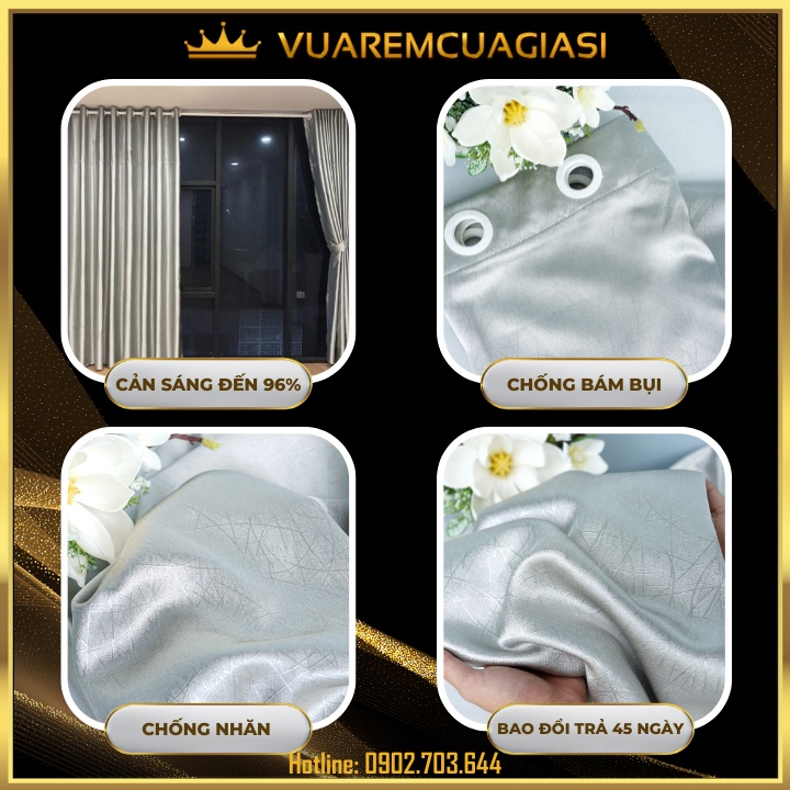 Rèm cửa chính vải cao cấp chống nắng phù hợp trang trí phòng ngủ và phòng khách VIP03 Vuaremgiasi - Ảnh 6