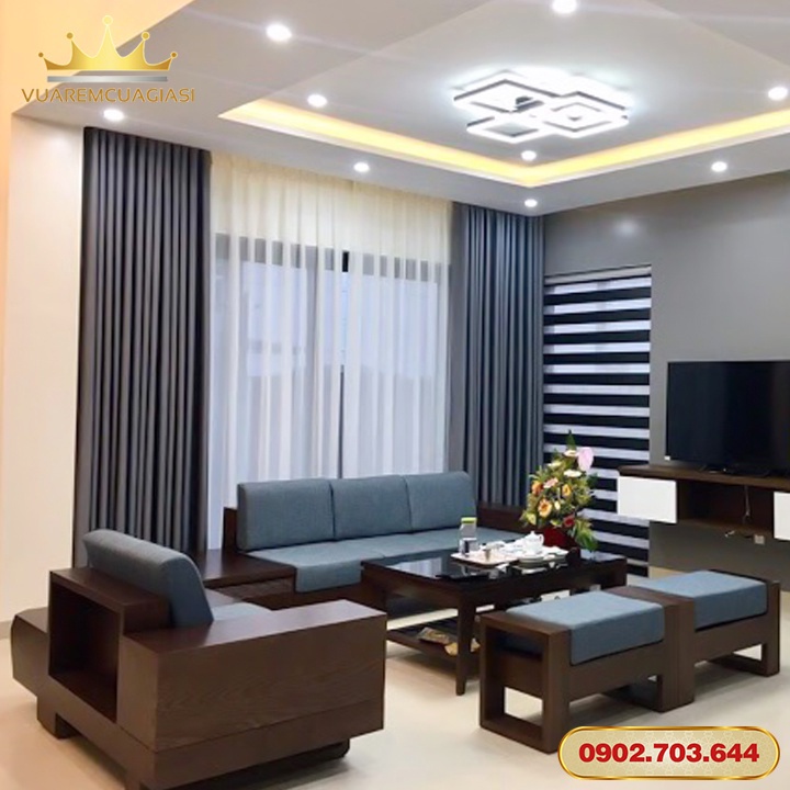 Rèm cửa chính size lớn nhiều kích thước dành cho decor phòng khách nhiều kích thước