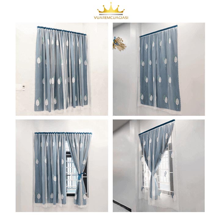 Rèm cửa dán tường cửa sổ Loại 1 cao cấp chống nắng, màn vải trang trí decor đẹp VIP04 Vuaremgiasi - Ảnh 6