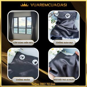 Rèm cửa sổ đẹp giá rẻ chống nắng tốt, màn vải treo cửa phòng ngủ phù hợp trag trí decor VIP02 Vuaremgiasi - Ảnh 5