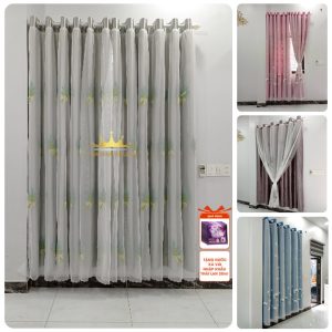 Rèm cửa 2 lớp họa tiết chống nắng trang trí decor nội thất giá rẻ VIP2LORE vuaremgiasi - Ảnh 6