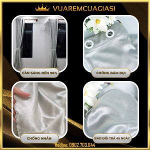 Rèm cửa sổ đẹp giá rẻ chống nắng tốt, màn vải treo cửa phòng ngủ phù hợp trag trí decor VIP02 Vuaremgiasi - Ảnh 4