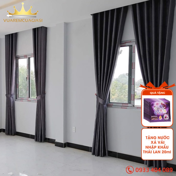 Rèm cửa sổ màu xám đậm chống nắng tốt