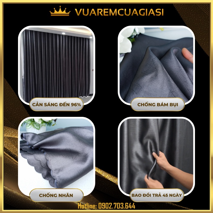 Rèm cửa chính vải cao cấp chống nắng phù hợp trang trí phòng ngủ và phòng khách VIP03 Vuaremgiasi - Ảnh 2