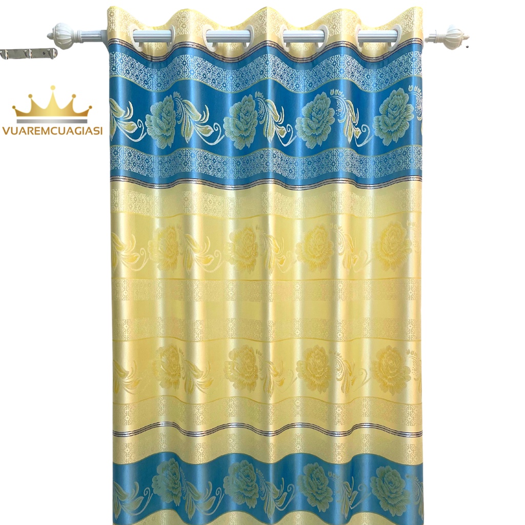 Rèm cửa sổ hoa văn thổ cẩm trang trí decor cửa chính, vải treo tường phòng ngủ, phòng khách cực sang VIPTC vuaremgiasi - Ảnh 4