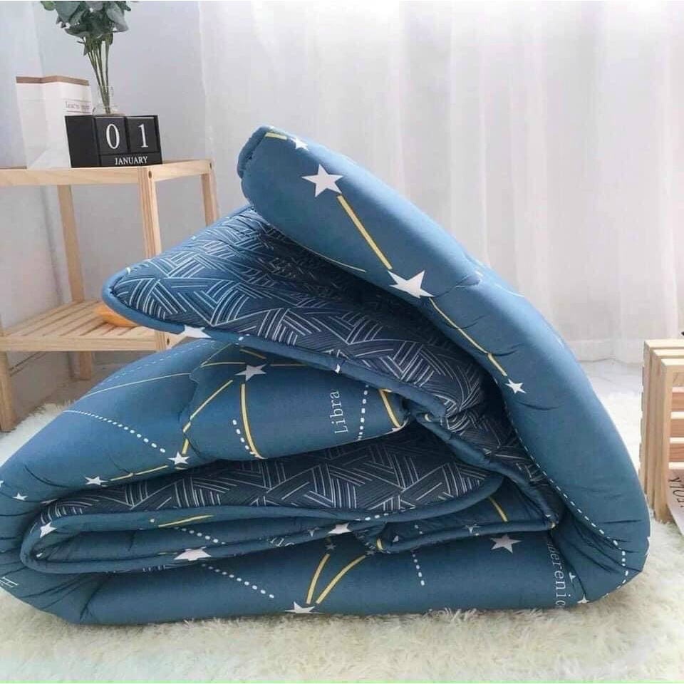 Nệm topper loại 1 màu Xanh Sao dày 9cm tấm đệm bông Micro siêu thoáng khí ấm vào đông mát vào hè Vuaremgiasi - Ảnh 3