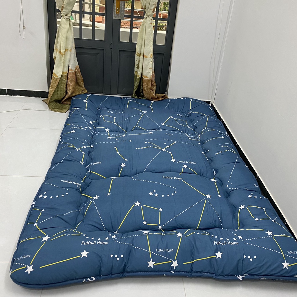 Nệm topper loại 1 màu Xanh Sao dày 9cm tấm đệm bông Micro siêu thoáng khí ấm vào đông mát vào hè Vuaremgiasi - Ảnh 4