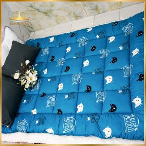 Nệm topper hàng loại 1 họa tiết Mèo Xanh