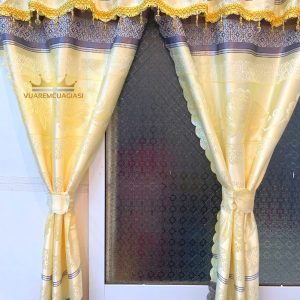 Rèm cửa sổ thổ cẩm Xám Ghi Vintage hoặc trang trí decor cửa chính phòng khách, phòng ngủ Vuaremgiasi - Ảnh 3