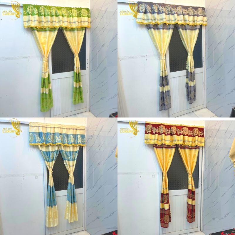 Rèm cửa sổ thổ cẩm vintage