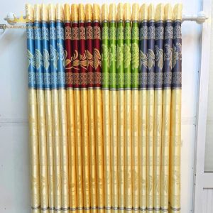 Rèm cửa sổ hoa văn thổ cẩm trang trí decor cửa chính