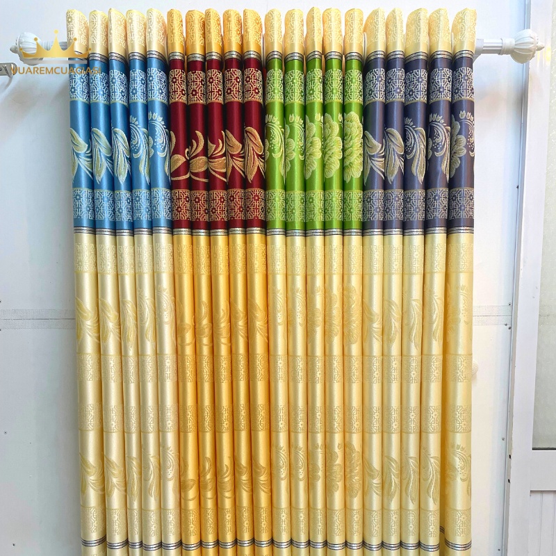 Rèm cửa sổ hoa văn thổ cẩm trang trí decor cửa chính