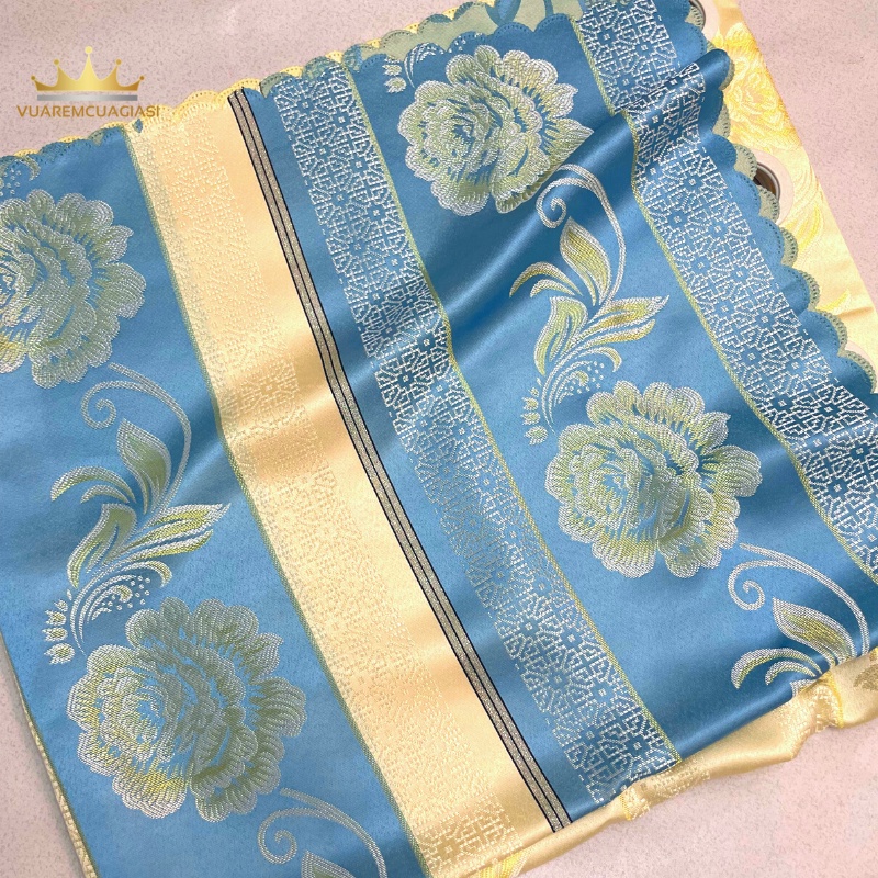 Rèm cửa sổ hoa văn thổ cẩm trang trí decor cửa chính, vải treo tường phòng ngủ, phòng khách cực sang VIPTC vuaremgiasi - Ảnh 7