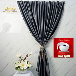 rèm cửa sổ xám đậm huyền bí 1 lớp vải không khoan đục VIP26 Vuaremgiasi