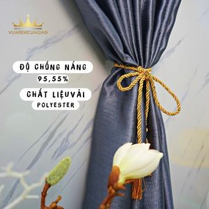 Rèm cửa dán tường, rèm cửa sổ xám đậm huyền bí 1 lớp vải không khoan đục VIP26 Vuaremgiasi - Ảnh 4