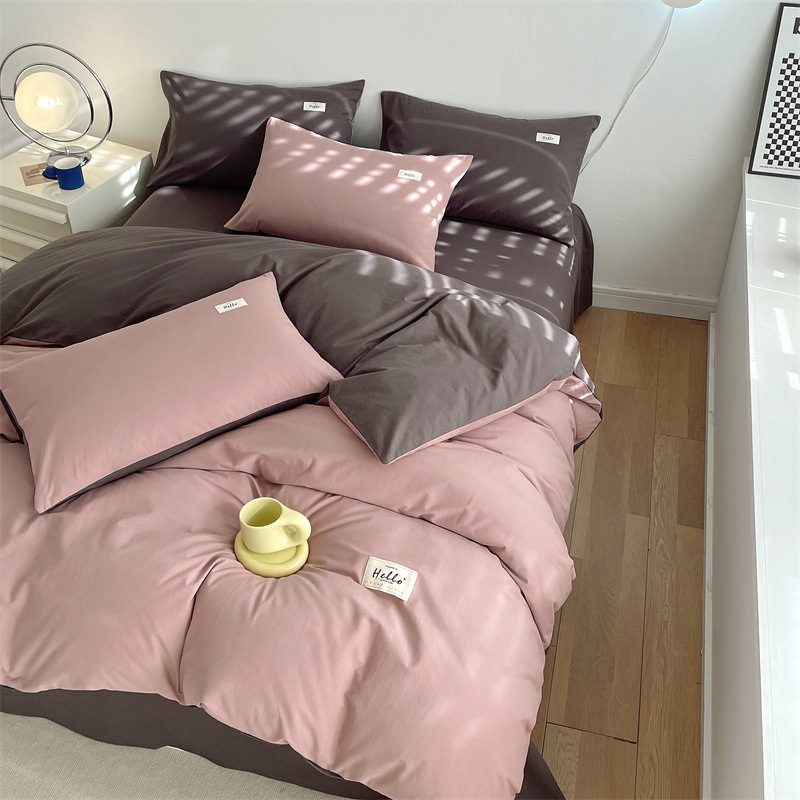 Bộ chăn ga gối 4 món Cotton Tici màu Hồng Ruốc nhiều sự lựa chọn, đầy đủ kích thước Duhalatexstore AL1-5 - Ảnh 7