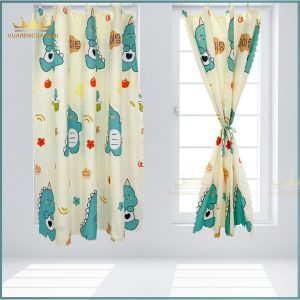 Rèm cửa RIDO KHỦNG LONG ngăn phòng gác trọ decor phòng tặng kèm móc và dây treo RD02 Vuaremgiasi