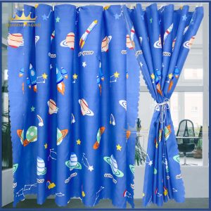 Rèm cửa RIDO OUTER SPACE và thanh treo không cần khoan ngăn phòng gác trọ decor phòng tặng kèm móc và dây treo RDK04