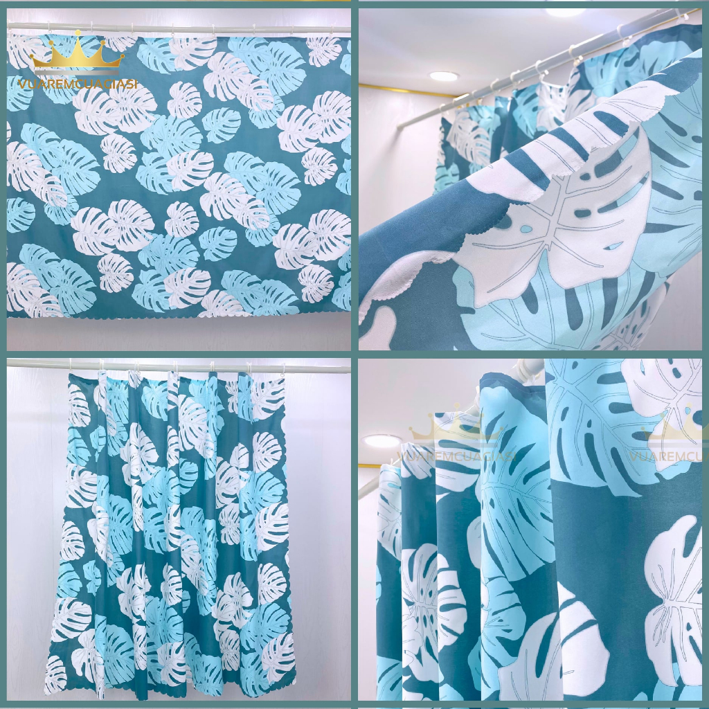 Rèm RIDO Lá decor ngăn phòng gác trọ tặng kèm móc và dây treo RD05 Vuaremgiasi
