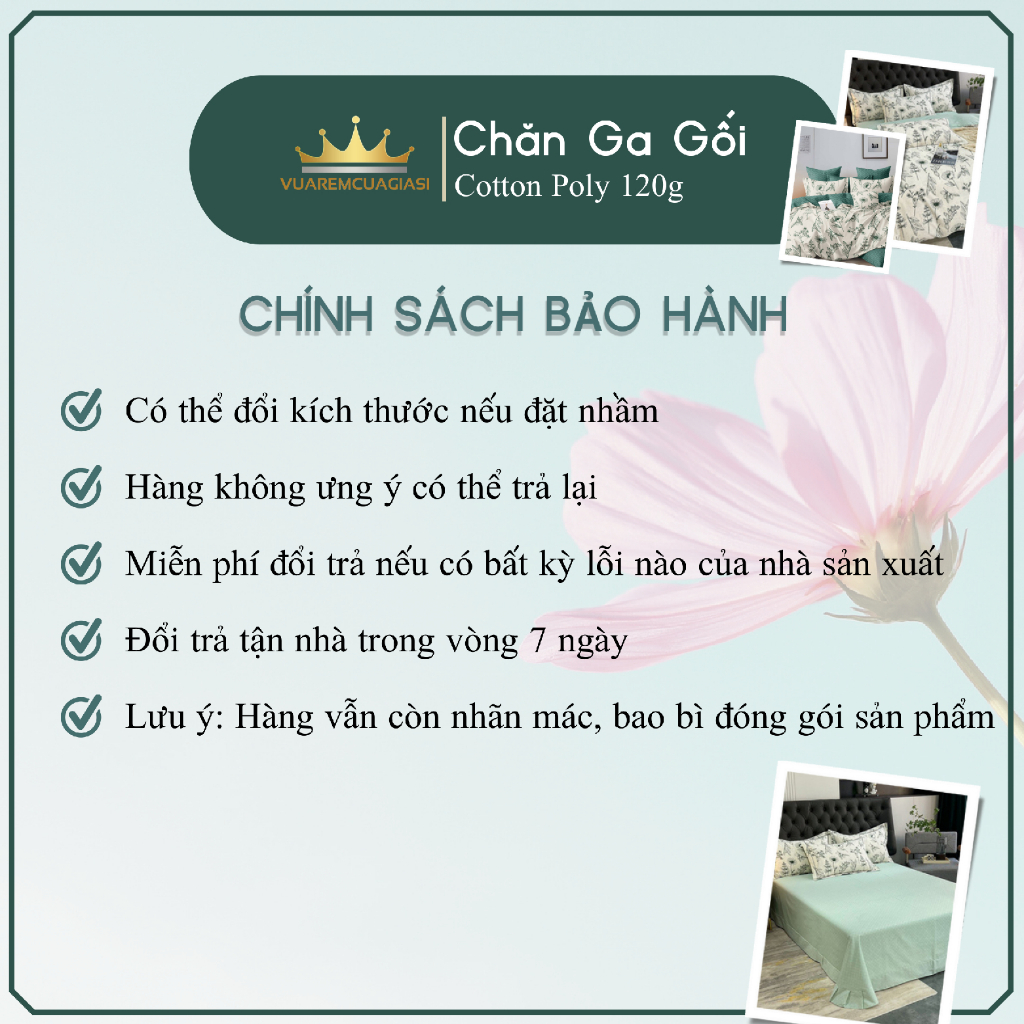 Bộ 5 món Cotton PL120g ruột chăn chần bông, phù hợp cho giường nệm đệm decor trang trí phòng ngủ PLCHANBONG - Ảnh 3