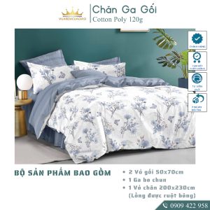 Bộ 5 món Cotton PL120g ruột chăn chần bông, phù hợp cho giường nệm đệm decor trang trí phòng ngủ PLCHANBONG - Ảnh 7