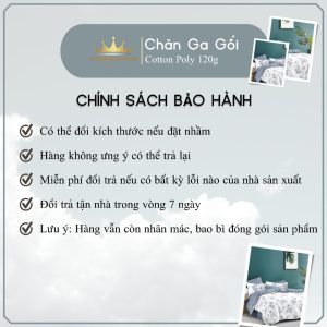 Bộ chăn ga gối 5 món CottonAL1-3-10 dành cho nệm giường decor trang trí phòng ngủ, vỏ chăn hoặc chăn chần bông nhiều siz - Ảnh 3