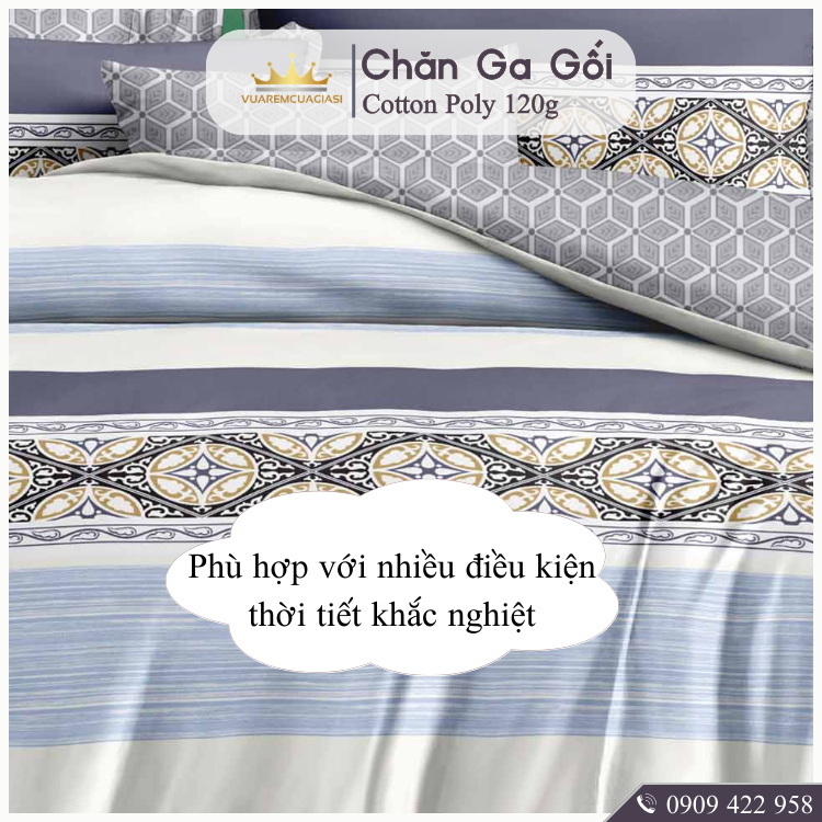 Bộ chăn ga gối 5 món CottonAL1-3-11 dành cho nệm giường decor trang trí phòng ngủ, vỏ chăn hoặc chăn chần bông vuarem - Ảnh 6
