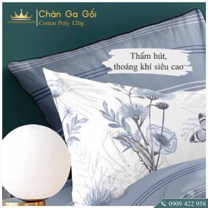 Bộ chăn ga gối 5 món CottonAL1-3-10 dành cho nệm giường decor trang trí phòng ngủ, vỏ chăn hoặc chăn chần bông nhiều siz - Ảnh 5