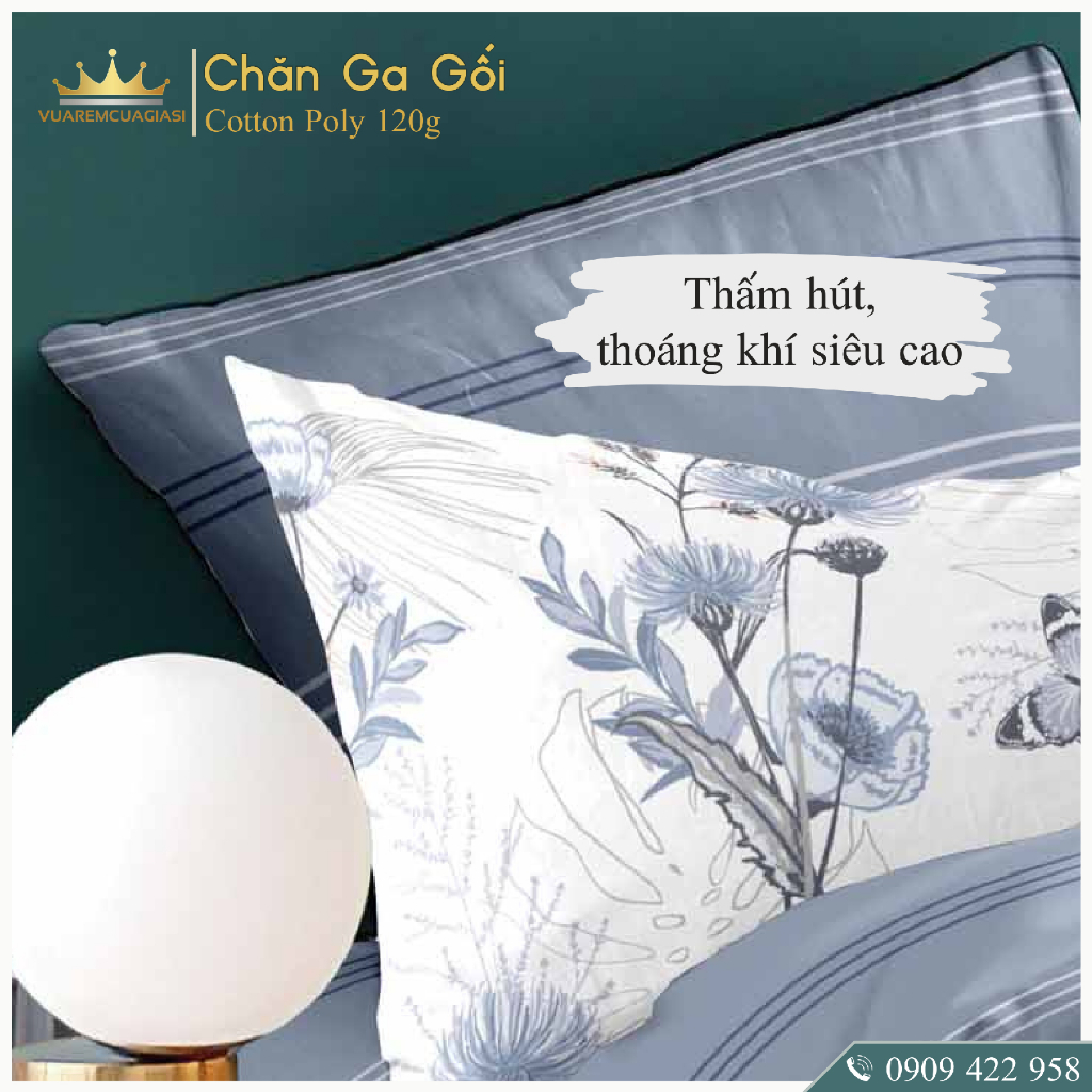 Bộ chăn ga gối 5 món CottonAL1-3-10 dành cho nệm giường decor trang trí phòng ngủ, vỏ chăn hoặc chăn chần bông nhiều siz - Ảnh 5