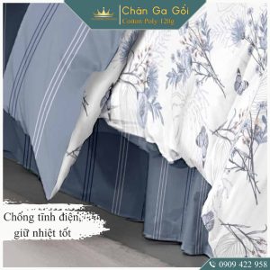 Bộ chăn ga gối 5 món CottonAL1-3-10 dành cho nệm giường decor trang trí phòng ngủ, vỏ chăn hoặc chăn chần bông nhiều siz - Ảnh 6