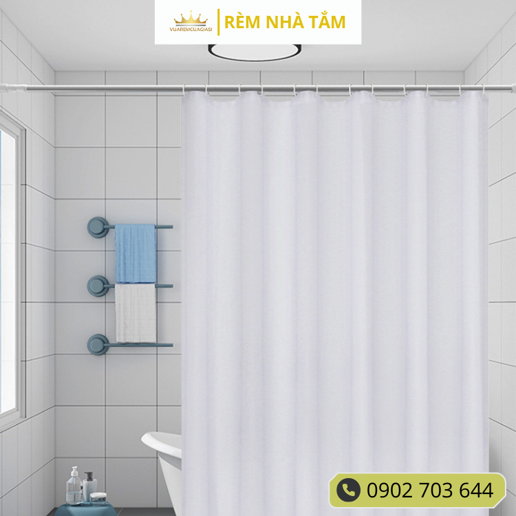 Rèm nhà tắm DÀY, không thấy bóng người, không thấm nước nhiều họa tiết, kèm vòng treo vuaremcuagiasi - Ảnh 6