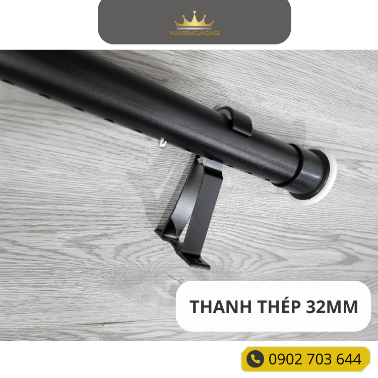{Hỏa tốc hcm}Thanh treo rèm cửa khoan tường thép 3.2mm lắp ráp gọn
