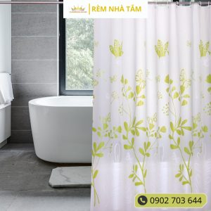 Rèm nhà tắm DÀY và thanh không khoan tường