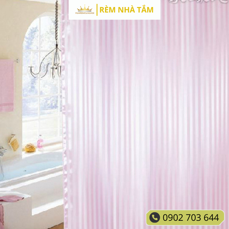 Rèm nhà tắm DÀY và thanh không khoan tường