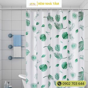 Rèm nhà tắm DÀY và thanh không khoan tường