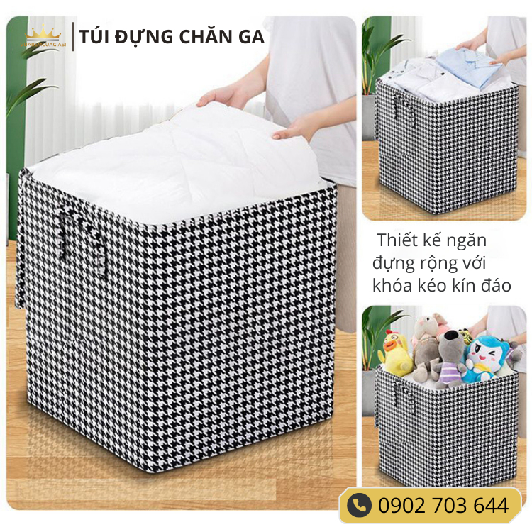Túi đựng chăn ga rèm cửa quần áo tránh bám bụi ẩm móc, bảo vệ quần áo Vuaremgiasi - Ảnh 6