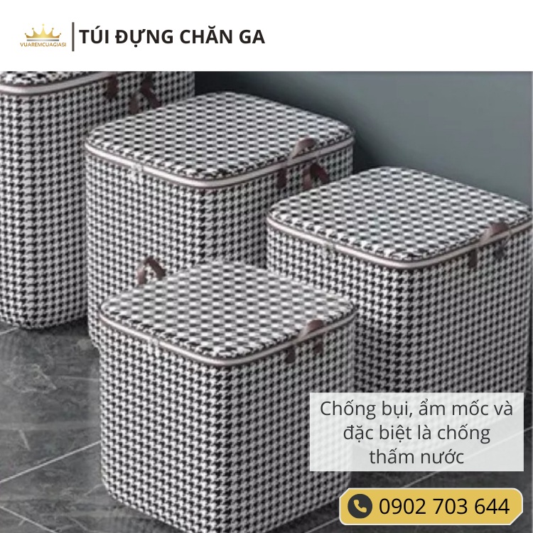 Túi đựng chăn ga rèm cửa quần áo tránh bám bụi ẩm móc, bảo vệ quần áo Vuaremgiasi - Ảnh 7