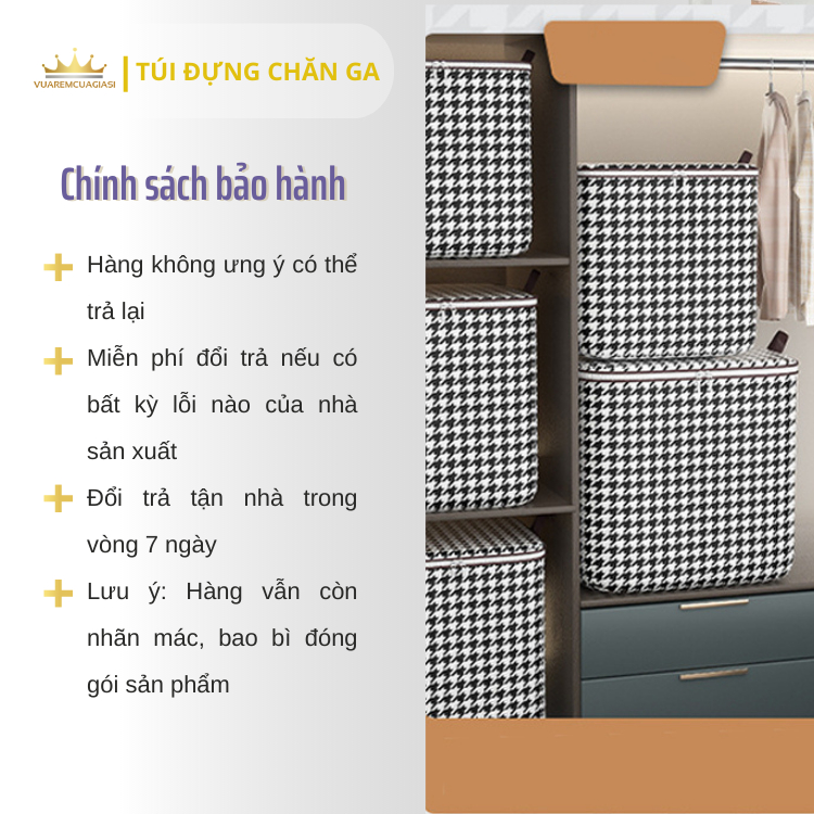 Túi đựng Caro 110L đựng chăn màn quần áo rèm cửa tránh nấm móc, túi đồ đi du lịch Vuaremgiasi - Ảnh 7