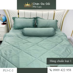 Bộ chăn ga gối Phi lụa hàng loại 1, trang trí decor phòng ngủ tặng kèm quà tặng hấp dẫn Vuaremgiasi - Ảnh 3