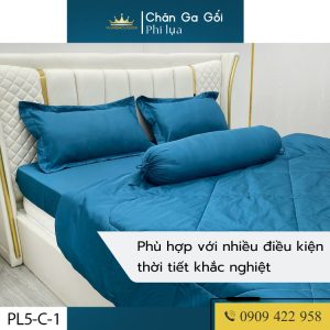 Bộ chăn ga gối Phi lụa hàng loại 1, trang trí decor phòng ngủ tặng kèm quà tặng hấp dẫn Vuaremgiasi - Ảnh 5