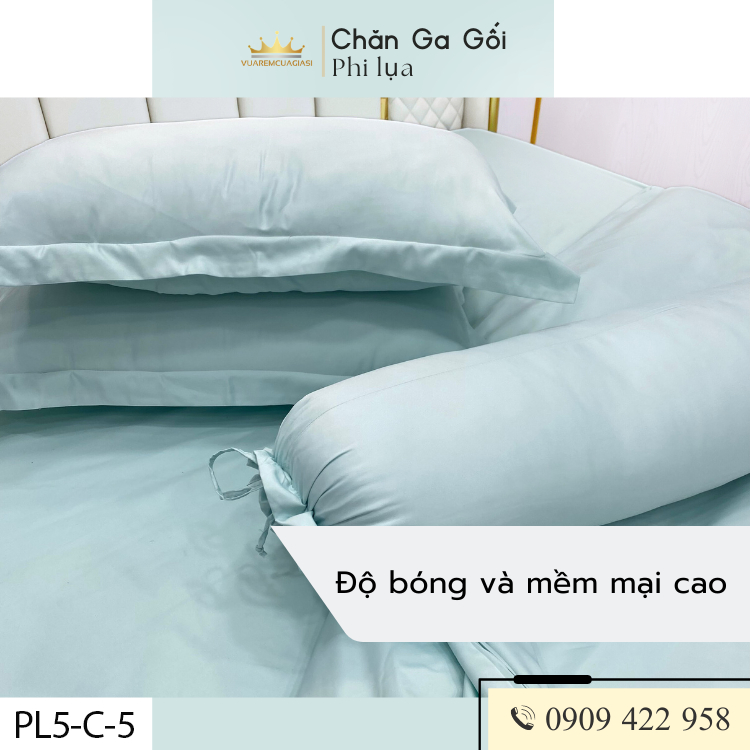 Bộ chăn ga gối Phi lụa hàng loại 1, trang trí decor phòng ngủ tặng kèm quà tặng hấp dẫn Vuaremgiasi - Ảnh 4