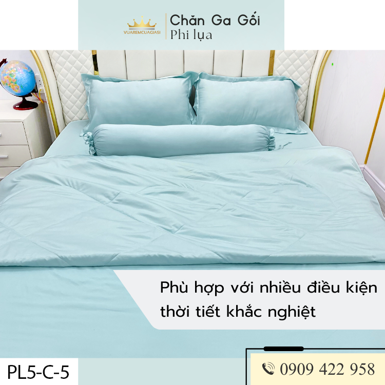 Bộ chăn ga gối Phi lụa hàng loại 1, trang trí decor phòng ngủ tặng kèm quà tặng hấp dẫn Vuaremgiasi - Ảnh 5