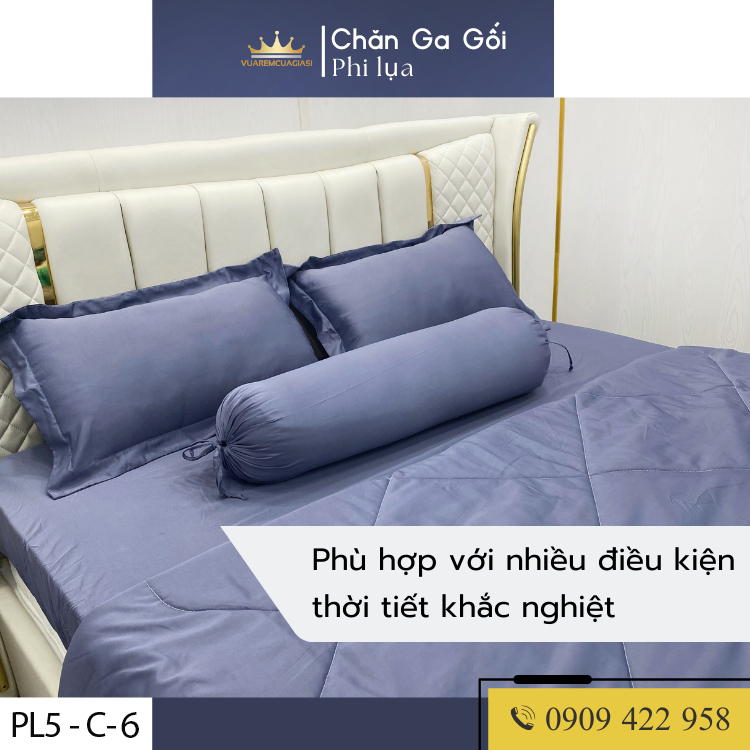 Bộ chăn ga gối Phi lụa hàng loại 1, trang trí decor phòng ngủ tặng kèm quà tặng hấp dẫn Vuaremgiasi - Ảnh 6