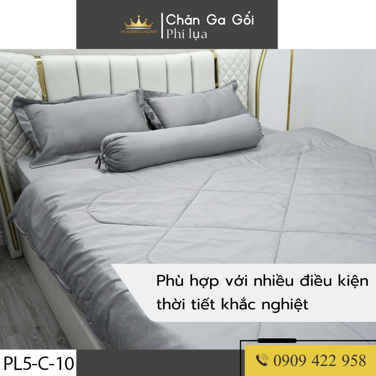 Bộ chăn ga gối Phi lụa hàng loại 1, trang trí decor phòng ngủ tặng kèm quà tặng hấp dẫn Vuaremgiasi - Ảnh 6