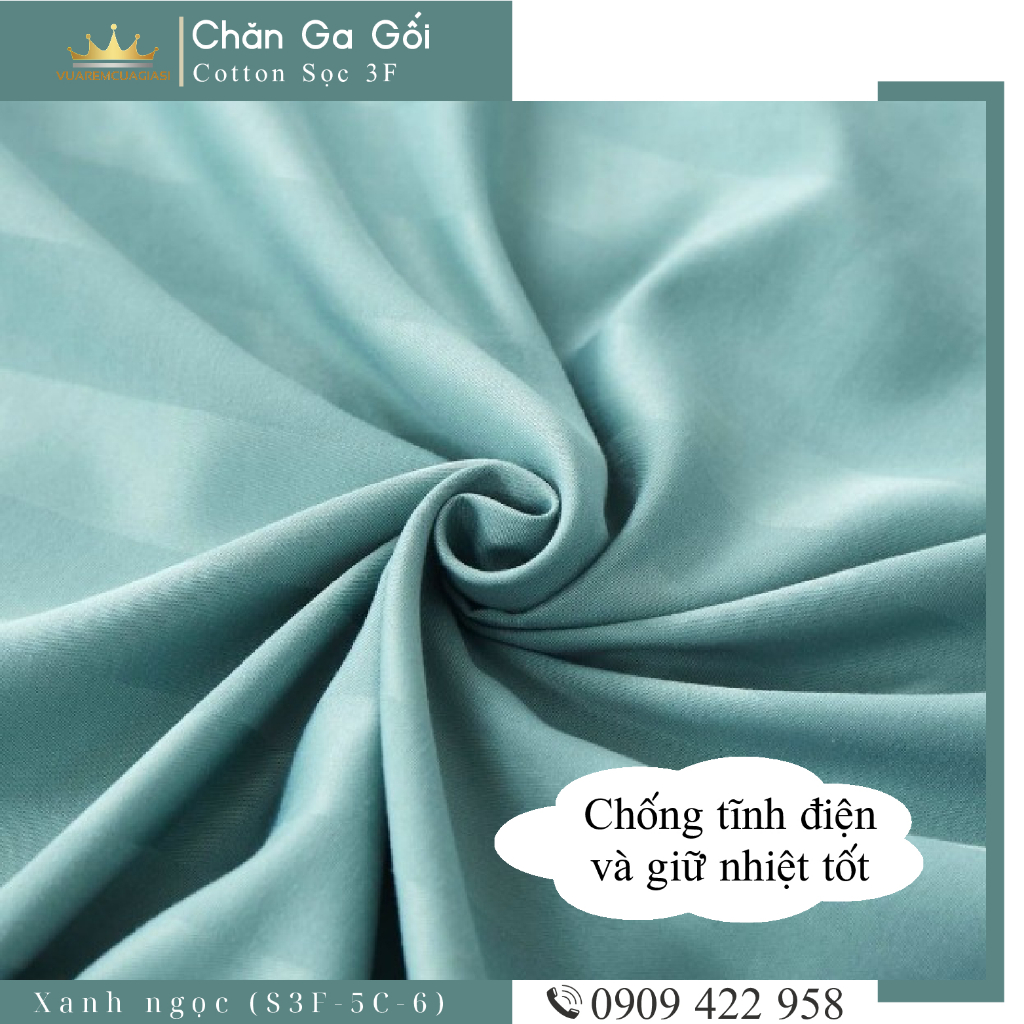 Bộ ga giường 5 món cotton kẻ sọc 3f chuyên dùng cho khách sạn miễn phí bo chun VUAREMGIASI - Ảnh 5