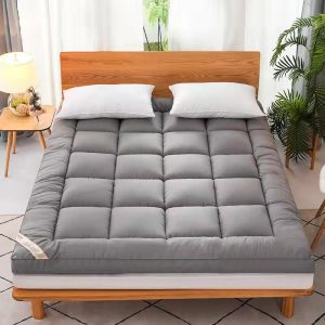 Nệm topper loại 1 màu Xám dày 9cm tấm đệm bông Micro siêu thoáng khí ấm vào đông