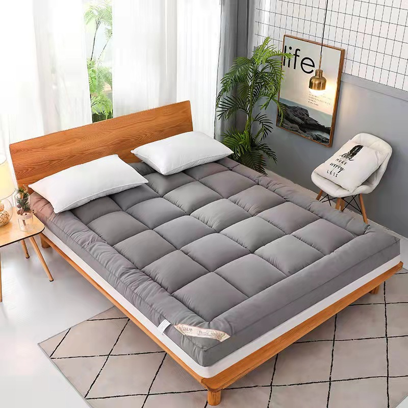 Nệm topper loại 1 màu Xám, tấm đệm trải sàn bông Micro siêu thoáng khí ấm vào đông, mát vào hè Vuaremgiasi - Ảnh 5